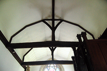 Beams in the roof on the chancel June 2011